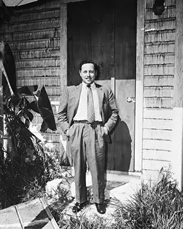 Key West Prints: Tennessee Williams Standing at his Doorstep