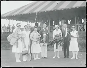 Browne Prints: Tennis Champions Posing at Wightman Cup Event