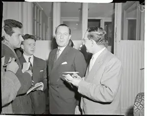 Tennis Favorite Gottfried Von Cramm Being Interviewed by Reporter