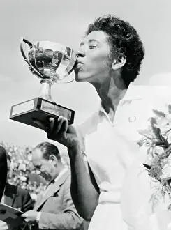Tennis Court Prints: Tennis - French Open - Althea Gibson