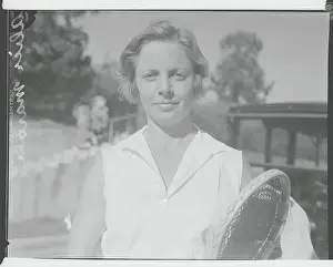Pasadena Prints: Tennis Player Alice Marble with Tennis Racquet