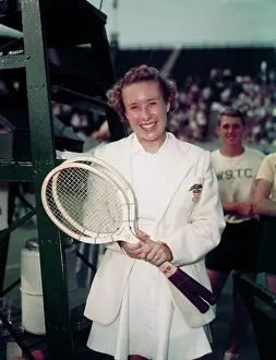 Tennis Player Maureen Connolly Posing After Winning Competition