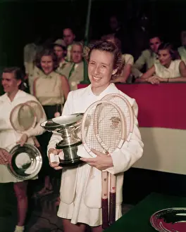 Tennis Player Maureen Connolly Posing After Winning Competition