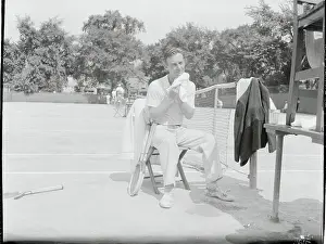 Illinois Prints: Tennis Player Resting