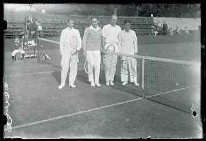 Tennis Players Posing Before Game