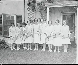 Brookline Prints: Tennis Players Posing with Racquets