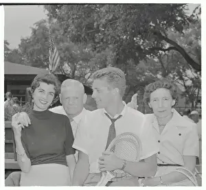 Tennis Star Tony Trabert Posing with His Family