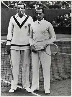 Ball Court Prints: Tennis Stars Pose On Court Before Match