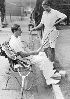 Tennis Stars Von Cramm (Seated) and H.W. Austin
