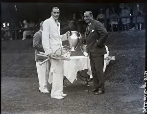 Presentation Prints: Tennis Winner Is Presented With Cup