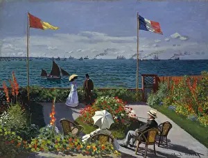 Stylish Prints: Terrasse à Sainte-Adresse, 1866-1867. Artist: Monet, Claude (1840-1926)
