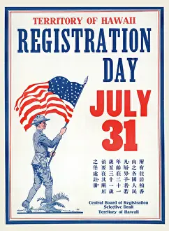 Enlistment Prints: Territory of Hawaii registration day July 31 - Chinese