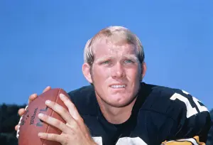 Pittsburgh Steelers Prints: Terry Bradshaw Holding a Football