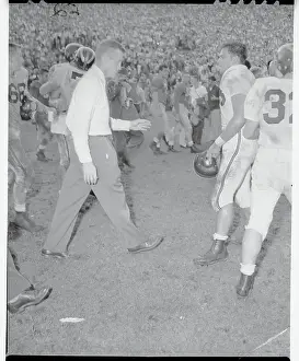 South Bend Prints: Terry Brennan Walking off Field After Defeat
