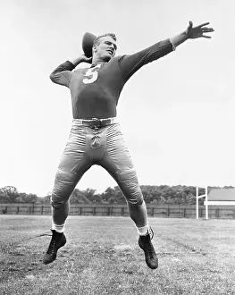 South Bend Prints: Terry Brennan Working out on Field