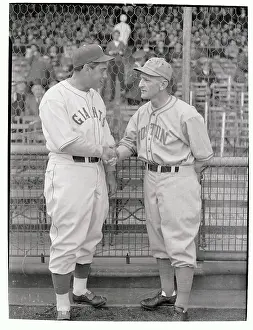 Bill Terry and Casey Stengel Shaking Hands
