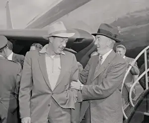 William M Prints: Test Pilot Tex Johnston with Boeing President William Allen