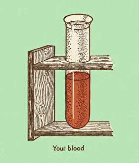 Two Objects Prints: Test Tube of Your Blood