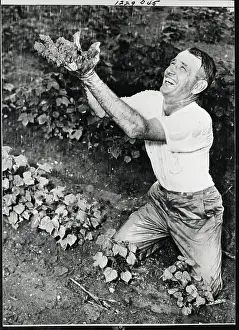 Drought Prints: Texan Farmer Rejoicing Due To Rain