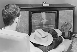 Texan Watching Television