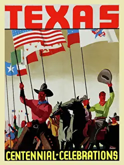 Cowboys Prints: Texas Centennial Celebrations