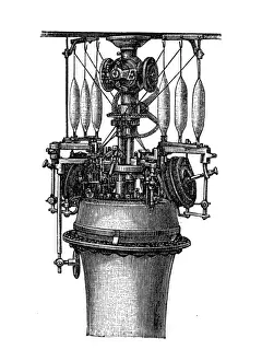 Work Tool Prints: Textile industry retro machinery