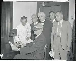 Textile Workers Representatives Sending out Telegram