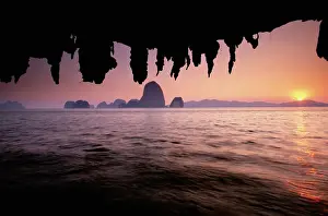 Andaman Sea Prints: Thailand, Karst Islands, Andaman Sea, Ao Phangnga National Park