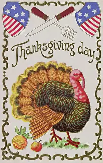 Decorative Border Prints: Thanksgiving Day Illustration