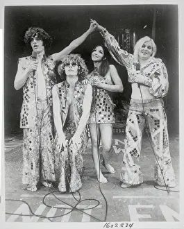 Hippie Prints: Theater Performers with Microphones