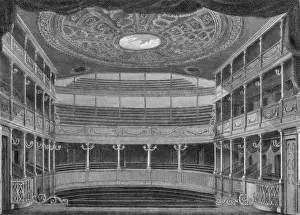 Prints of The interior of the old Theatre Royal on Drury Lane, London. Original Artwork: Engraving by Howlett after Capon. (Photo by Hulton Archive/Getty Images) Heritage Images Prints: Theatre Royal