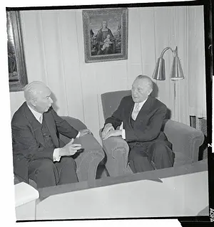 Bonn Prints: Theodor Heuss Meeting with Konrad Adenauer
