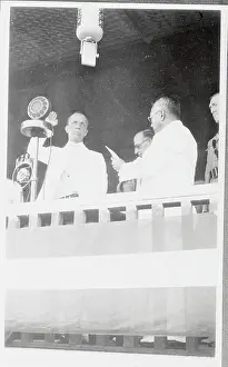 Theodore Roosevelt During His Governor Inauguration from Balcony