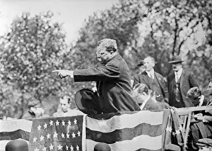 Campaigning Prints: Theodore Roosevelt Speaking at Campaign Rally