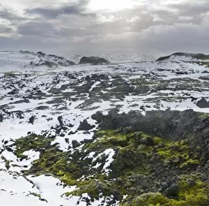 Images Dated 9th September 2011: Thermal area of Leirhnjukur, snow-covered, Krafla, Northeastern Region, Iceland