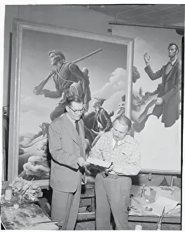 Thomas Benton Signing an Insurance Policy