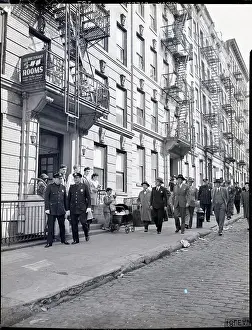 Housing Prints: Thomas Dewey with Police Inspecting Projects