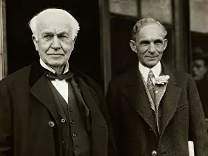 Parenthood Prints: Thomas Edison and Henry Ford Posing Together