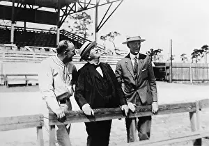 Ty Cobb Baseball Prints: Thomas Edison W/Ty Cobb & Connie Mack