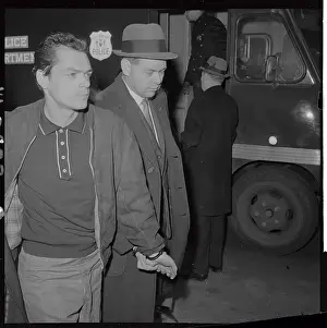 Thomas Gambino Walking Outside New York City Police Station