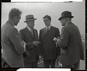 Thomas J Prints: Thomas J. Watson and Son with Two Men