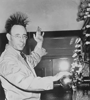 Blazer Prints: Thomas Jackson Demonstrating the Power of Electricity