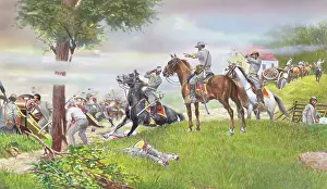 Confederate Armed Forces Prints: Thomas Jackson Directing Troops