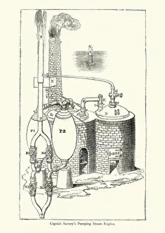 Images Dated 9th April 2019: Thomas Saverys Pumping Steam Engine