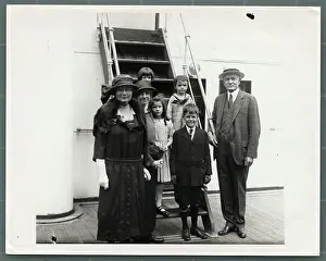 Thomas Watson Prints: Thomas Watson and Family Standing on Deck