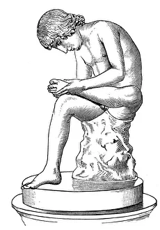Bronze Statue Prints: Thorn extractor