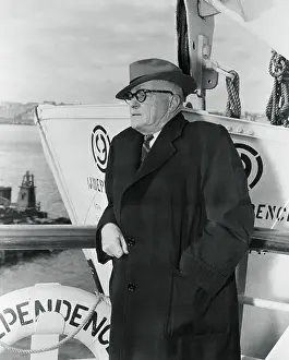 Thornton Wilder on Ship Deck