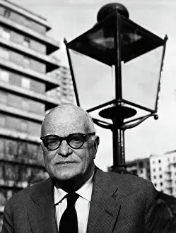 Thorton Wilder In Milan By Lamp Post