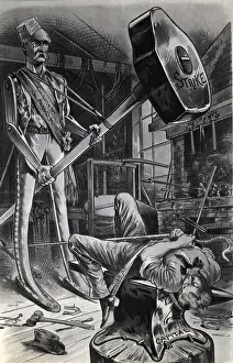 Knight Prints: Threat of Strike Between Capital and Knights of Labor - Cartoon