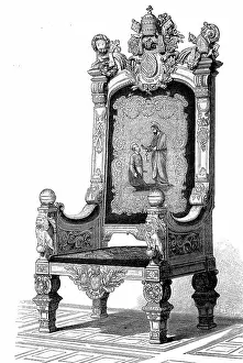 Facing Each Other Prints: Throne for a Pope, made by Hippolyte Sauvrezy